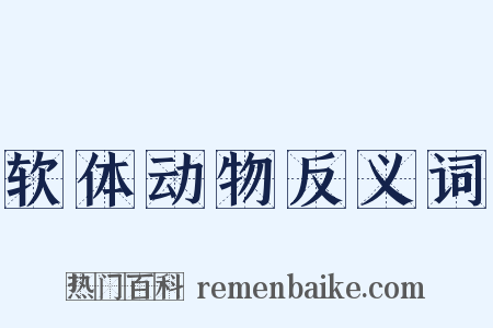 软体动物反义词是什么意思的图片